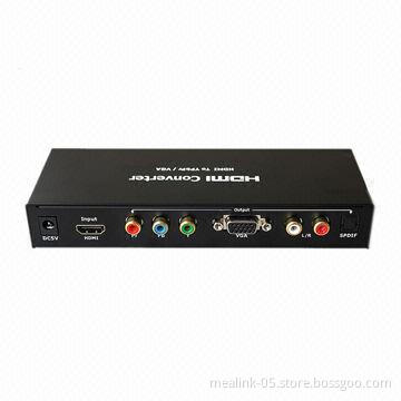 HDMI to VGA Converter, HDMI to YPbPr + VGA + SPDIF Converter, Supports 1,080p